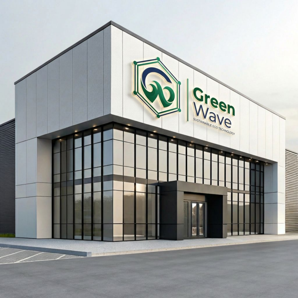 Green Wave IT 기업 로고 이미지