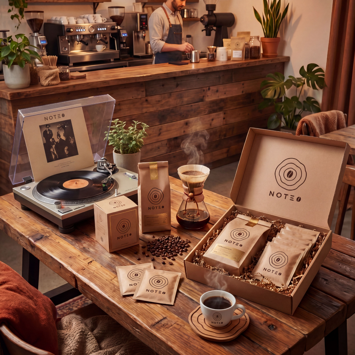 NOTE COFFEE 카페 브랜드 디자인 이미지