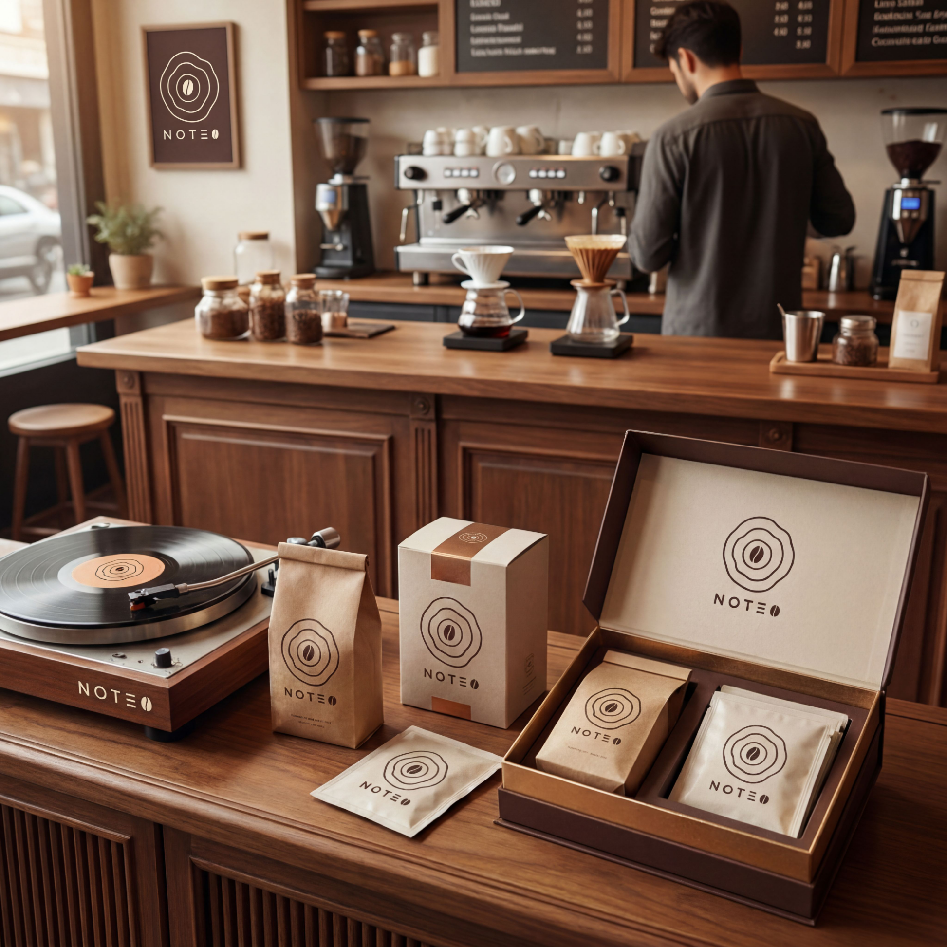 NOTE COFFEE 카페 브랜드 디자인 이미지