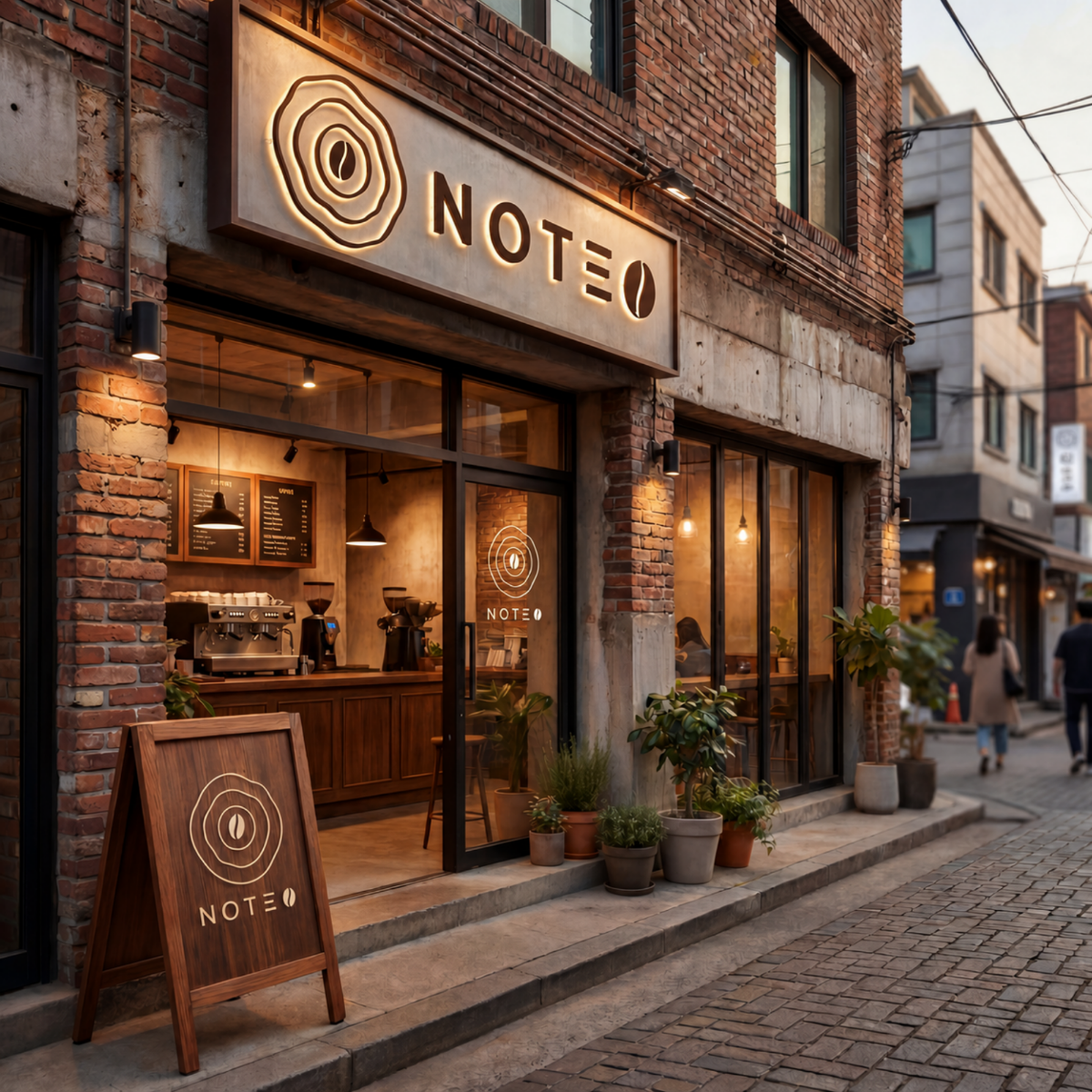 NOTE COFFEE 카페 브랜드 디자인 이미지