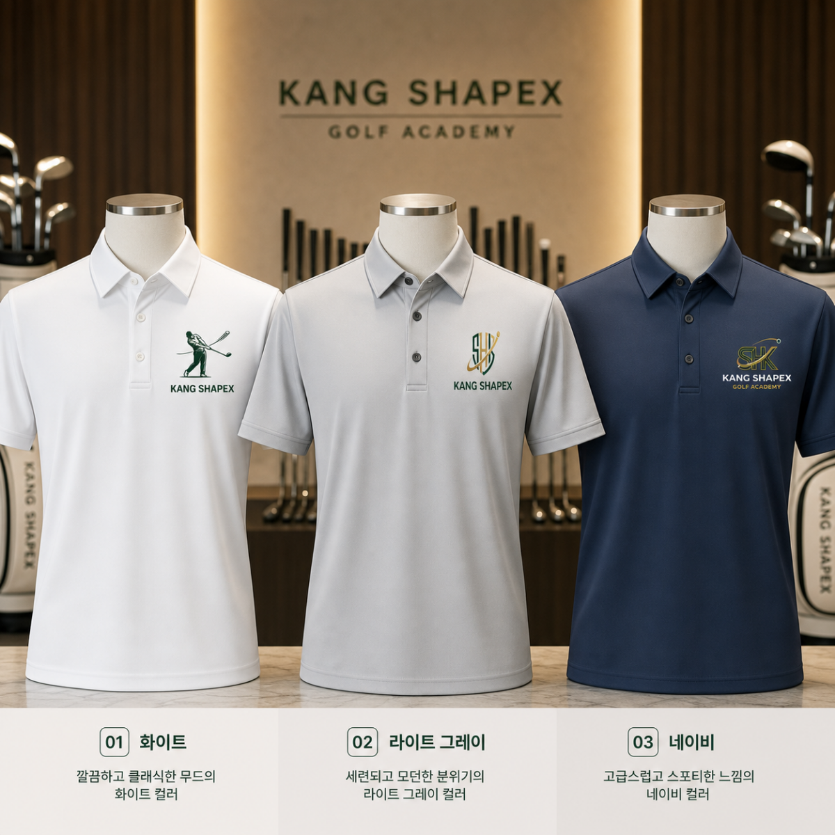 KANG SHAPEX GOLF ACADEMY 로고디자인 이미지