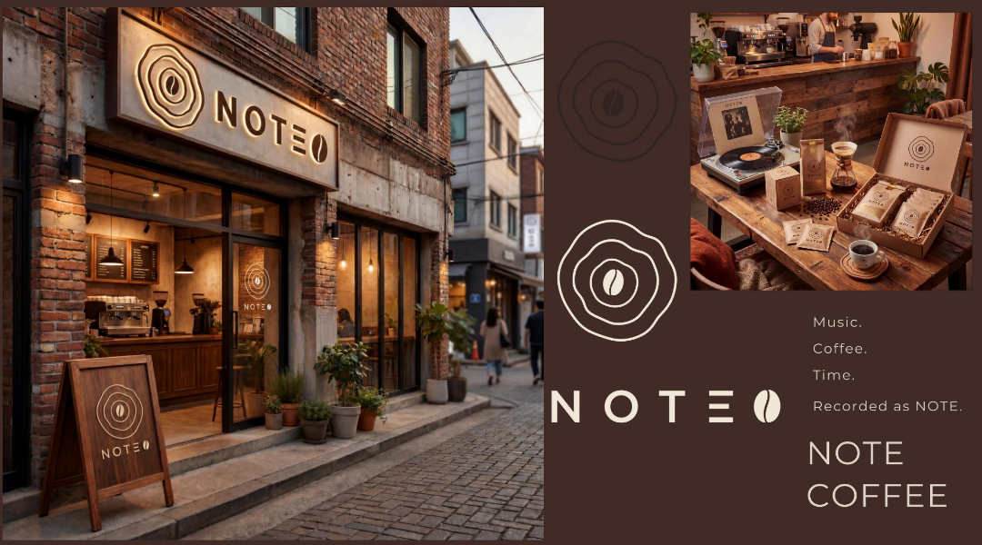 NOTE COFFEE 커피 브랜딩 이미지
